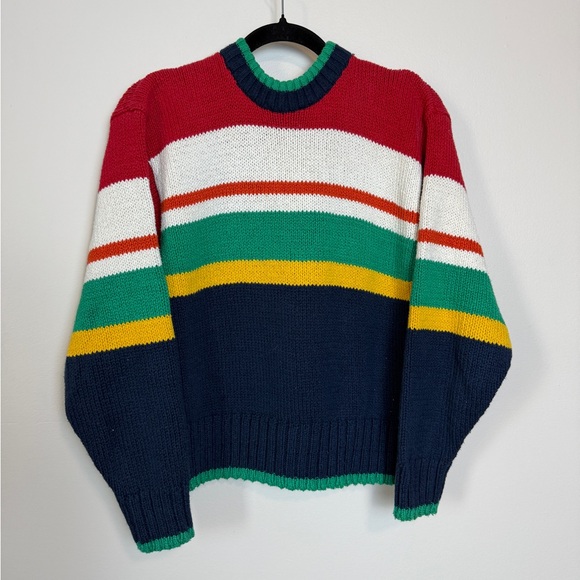 Liz Claiborne Sweaters - vintage primary colors Liz Claiborne mock-neck sweater size small 100% cotton